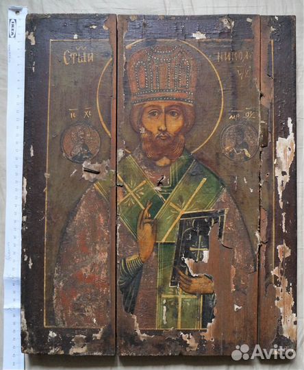 Икона Николай чудотворец,19 век раритет