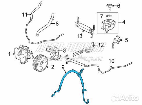 Шланг гидроусилителя руля, высокого давления