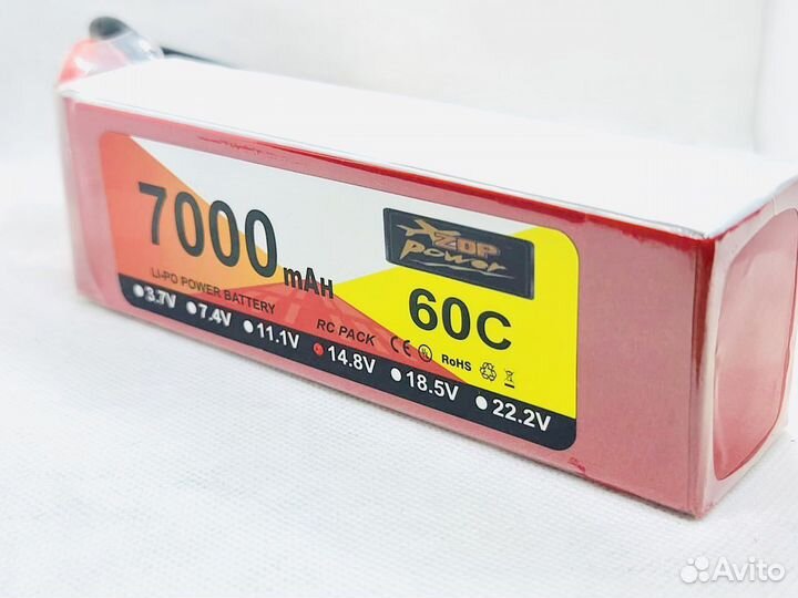 Аккумулятор Lipo 4s 14,8v 7000mah 60C Новый