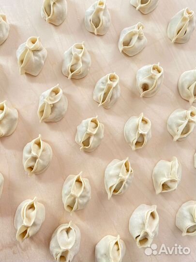 Домашние манты ручной лепки