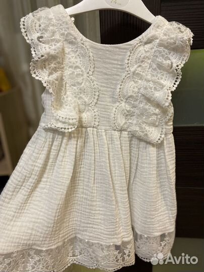 Платье для девочки муслиновое 86