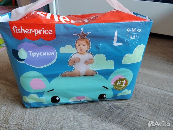 Подгузники-трусики Fisher-price L (9-14кг)