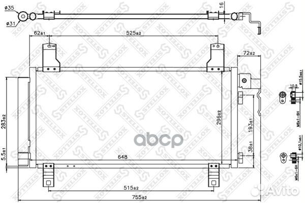 Радиатор кондиционера 10-45119-SX Stellox