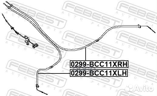 Трос стояночного тормоза лев 0299BCC11XLH F