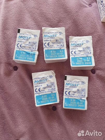Линзы 1 day acuvue moist -6.5 диоптрий