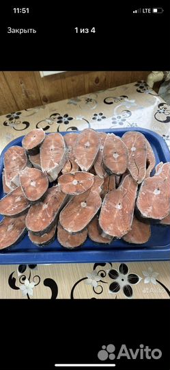 Стейки кеты, кижуча