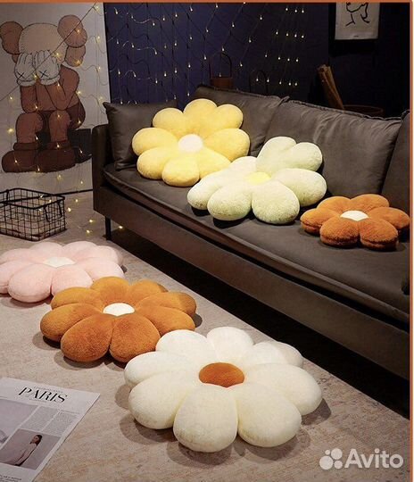 Декоративная подушка ромашка