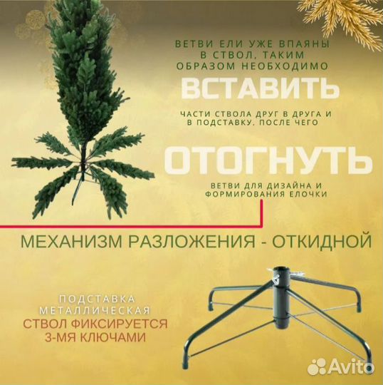 Ель искусственная Шервуд Премиум 210см