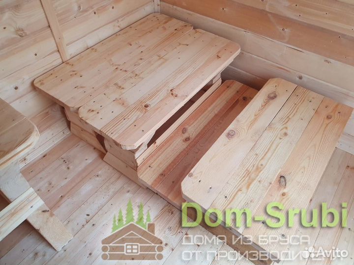 Чухлома. Мобильная баня из бруса бм-5 (2.30х7)