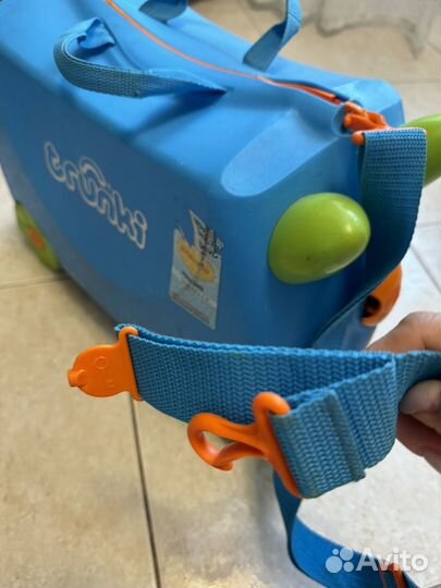 Детский чемодан trunki синий