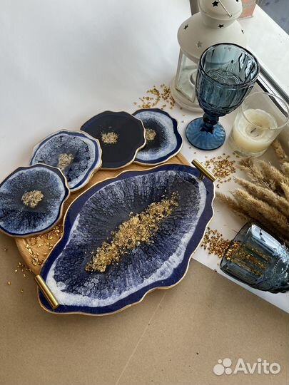 Сервировочный набор из эпоксидной смолы