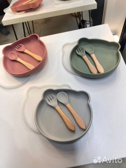 Детские тарелки для еды. силиконовая посуда