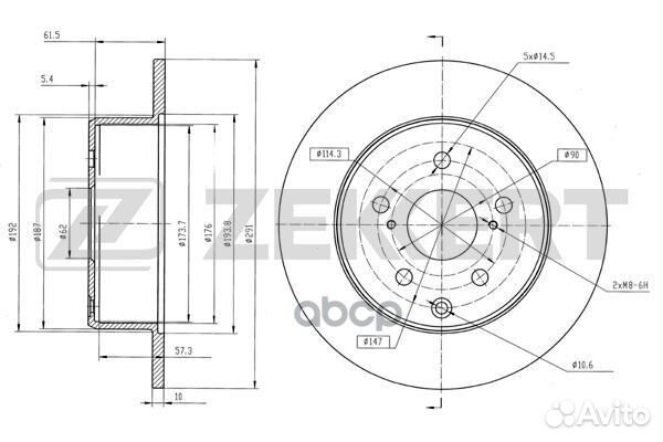 Диск торм. зад. Toyota Crown (S130) 96- bs-5827