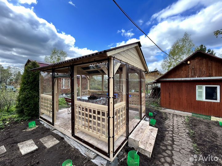 Мягкие окна для беседки