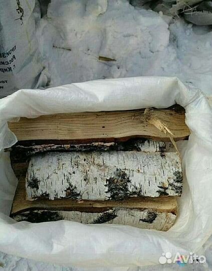 Дрова березовые в мешках
