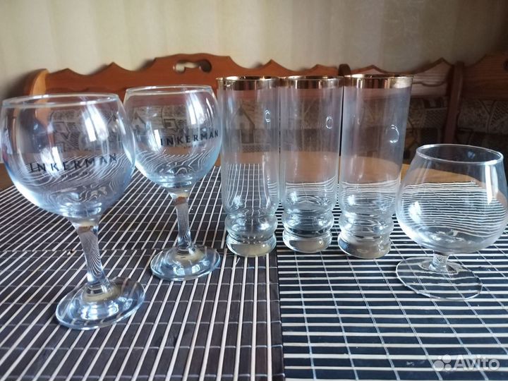 Рюмки, бокалы, стаканы из стекла