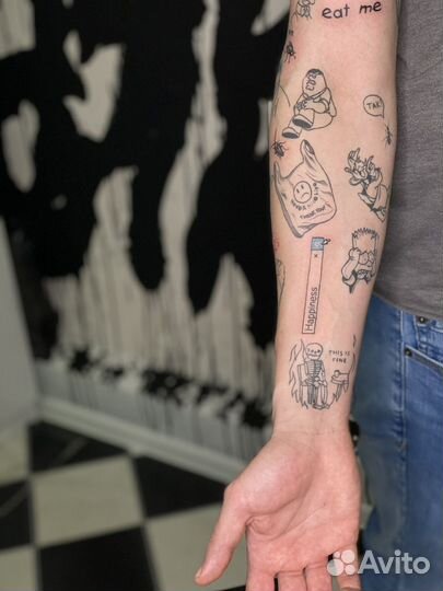 Тату минитату мини татуировка