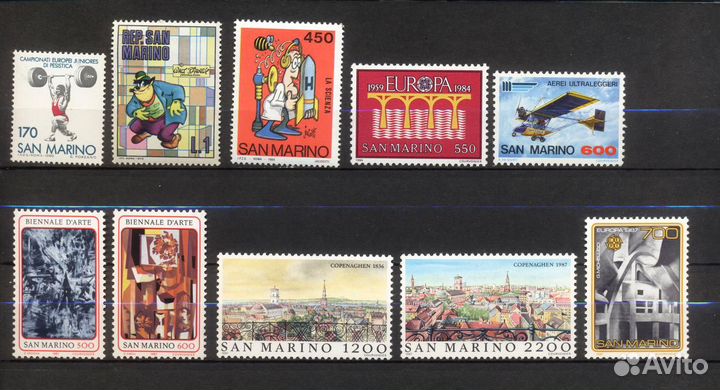 1975-1987 Чистые** марки Европы: Сан-Марино