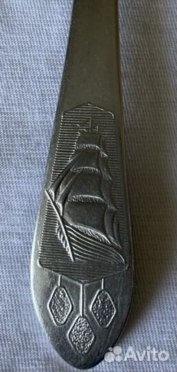 Ложка столовая СССР нерж. Парусник. Редкость