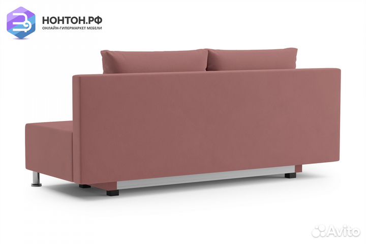 Диван еврокнижка Канна розовый