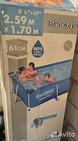 Каркасный бассейн прямоугольный бу