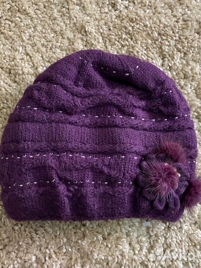 Шапка женская вязаная зима