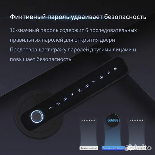 Умный дверной замок с сенсорным кодовым набором