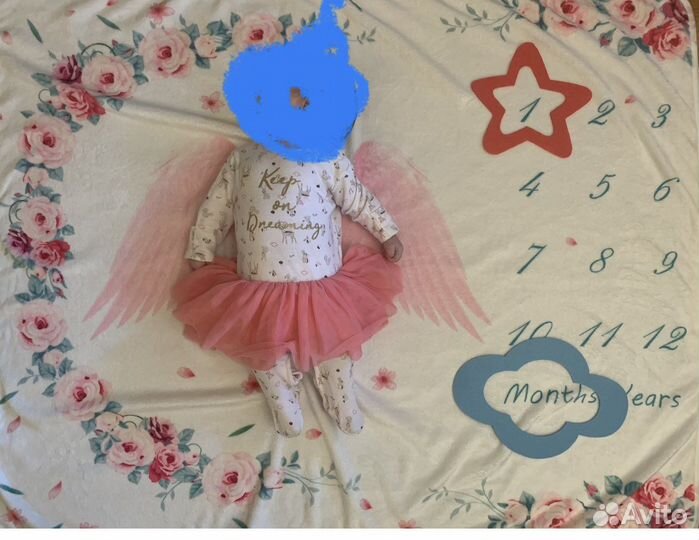 Плед для фотосессии до года