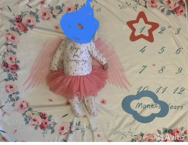 Плед для фотосессии до года