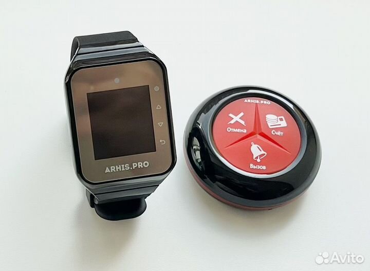 Премиальная кнопка вызова официанта и часы