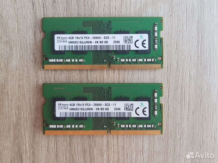 Ddr4 4gb hynix sodimm для ноутбука