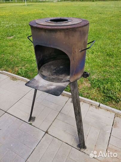 Печь самодельная из нержавеющей стали под казан
