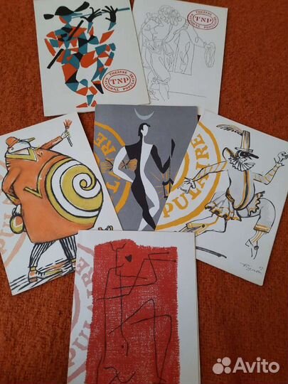 Буклеты открытки TNP театр Франция 50-60 годы