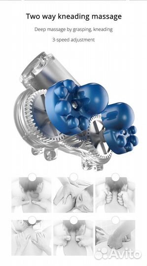 Аккумуляторная подушка массажер для шеи / Новая