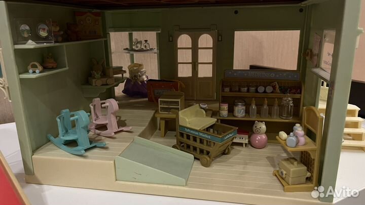 Sylvanian families мятный маркет и дом