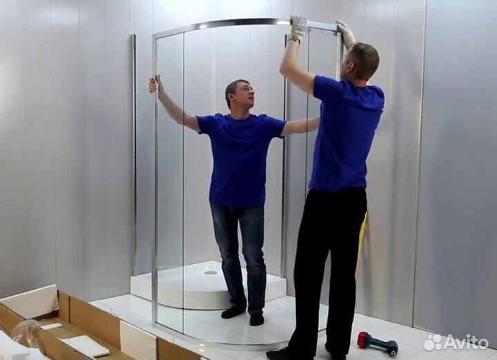 Сборка установка душевых кабин(уголков,ограждений)