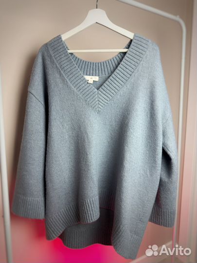 Шерстяной удлиненный джемпер H&M