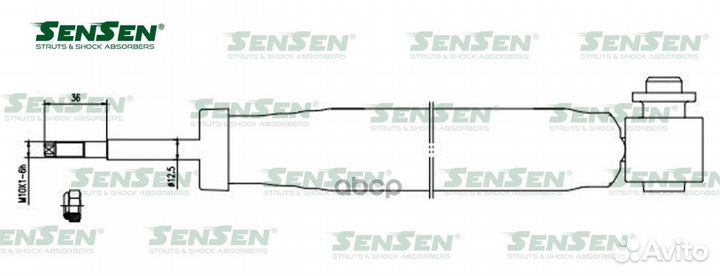 Амортизатор зад audi A6 (4F2) 04- 32140121 Sensen