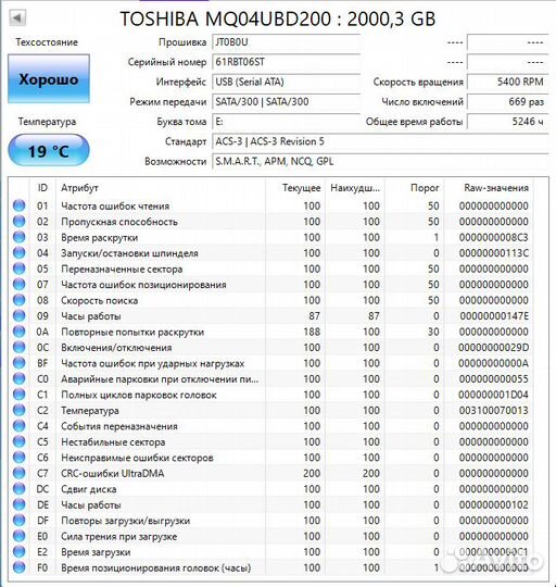 Внешний жесткий диск HDD Toshiba DTB420 2TB