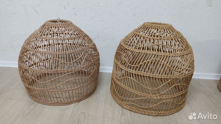 Светильники плетеные люстры