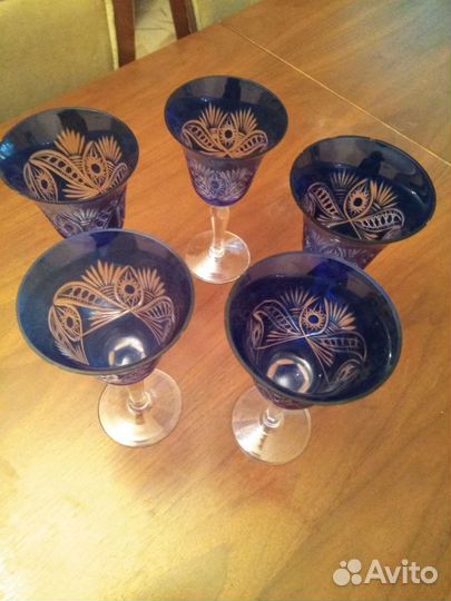 Фужеры из цветного хрусталя