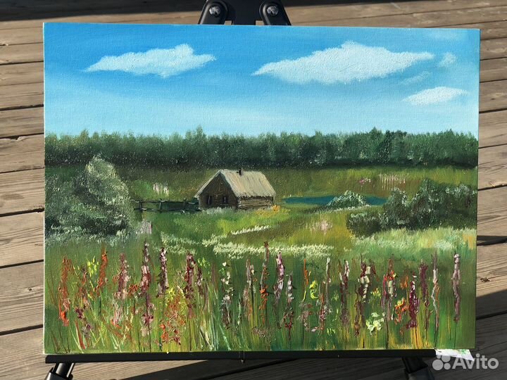 Картина маслом на холсте пейзаж 30х40