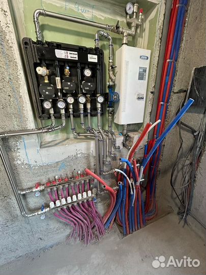 Укладка водяного теплого пола,теплый пол