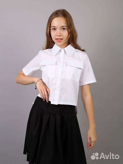 Блузки рубашки к школе на девочку 128-162