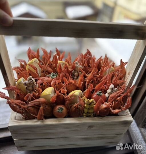 Букет из раков, мужской букет из раков