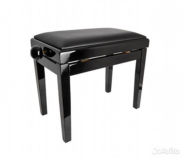 Банкетка для Пианино Черная деревянная