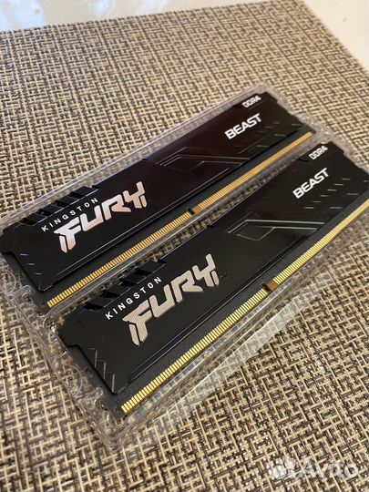 Оперативная память ddr4 kingston fury beast 16gb
