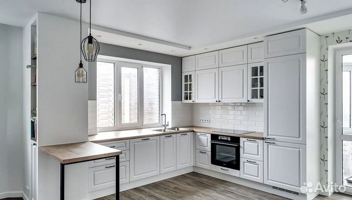 Угловая кухня с мдф фасадами