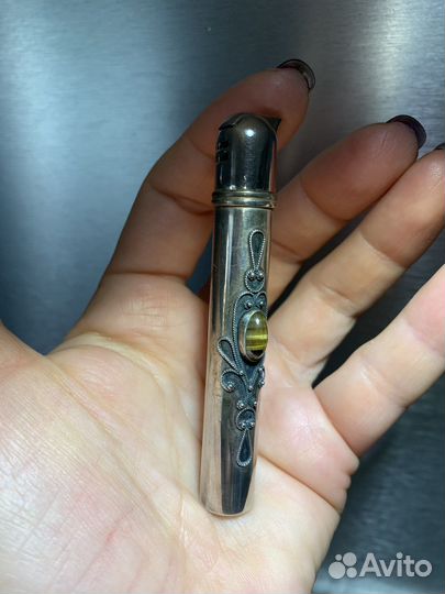 Серебряный набор женщине заджигалка и мундштук