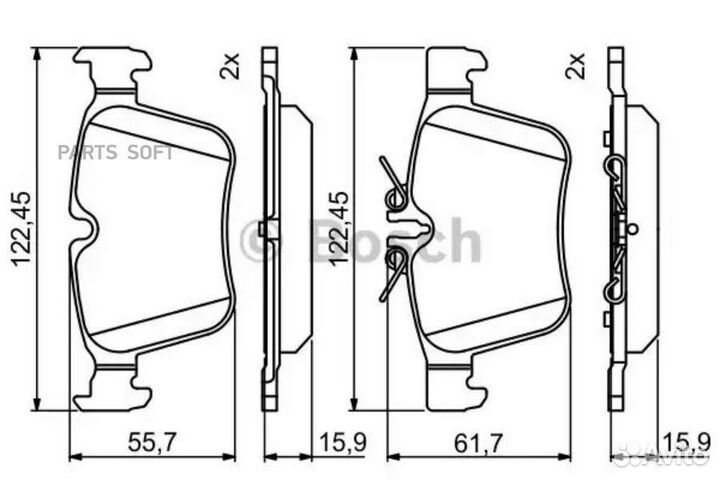 Bosch 0986495394 0 986 495 394 колодки дисковые за